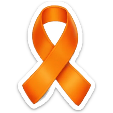 Orange leukemia ribbon sticker