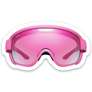 chunky pink sport sunglasses with protective visor lens, substantial build sticker