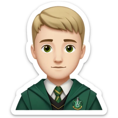 Jamie Yeates is Marcus Flint in harry potter, wear hogwarts slytherin uniform sticker