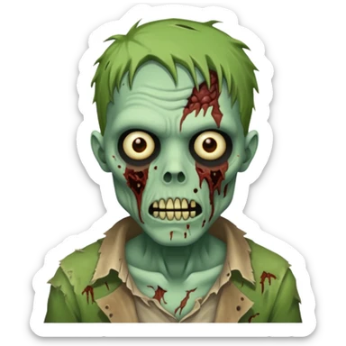 Create an emoji of  a scary Zombie sticker