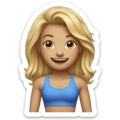 female smiling gym Memoji sticker