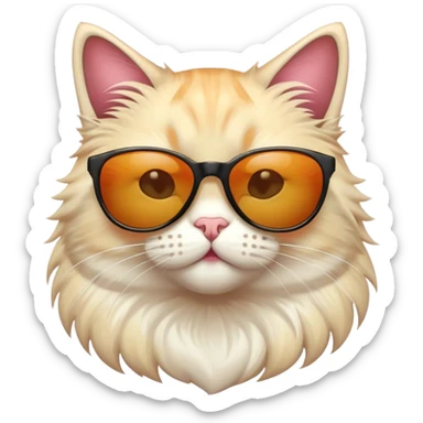 Cat with sunglasses sticker