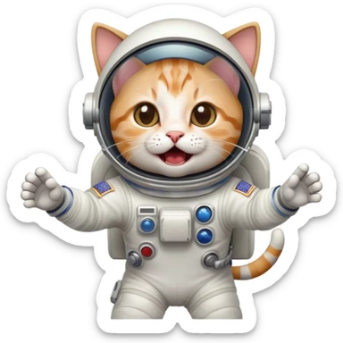 Kot kosmonavt krichit i strelyayet v zemlyu
The astronaut cat screams and shoots at the ground sticker