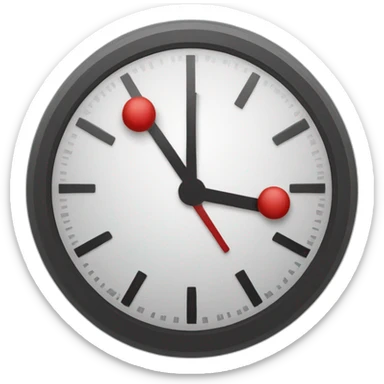 santa hat with clock laying to the left sticker