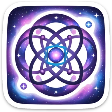 seed of life in a square. the square should look like the galaxy sticker