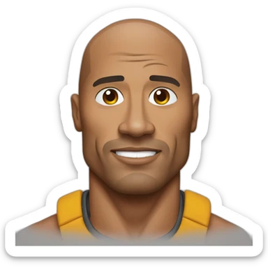 Dwayne Johnson avec une couche sticker
