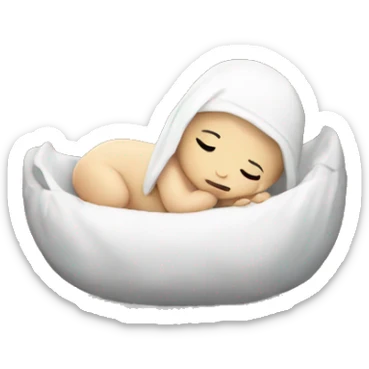 White baby Jesus in a manger alone sticker