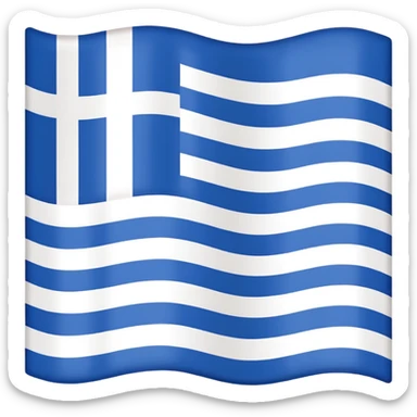 Greece flag without blue only the white stripes sticker