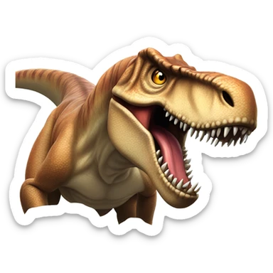 T-Rex eating rocks sticker