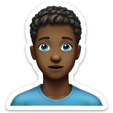 meme portrait of a boy with blue eyes  sticker