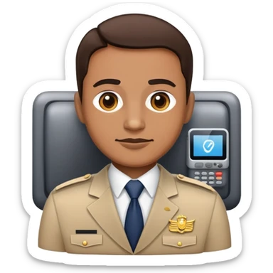 government official with digital technology at regional level sticker