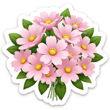 Light pink flower buque sticker