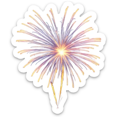 New year fireworks sticker