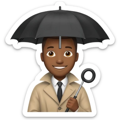 HOLDİNG UMBRELLA BLACK MAN sticker