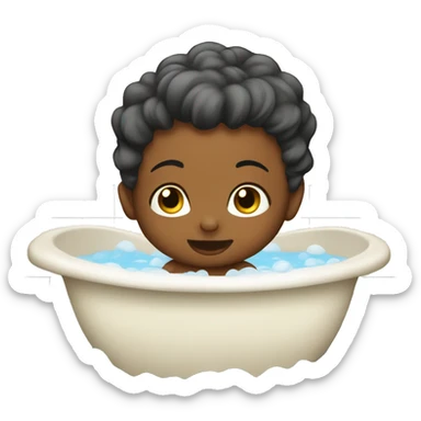 Baby bath time  sticker
