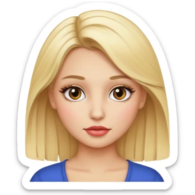 Blondes geschminkt Mädchen  sticker