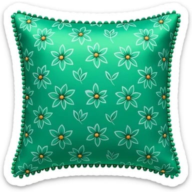 green fabric with floral pattern, smart fabric, high-tech textile sticker