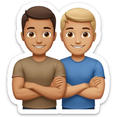 2 Men with their arms crossed  sticker