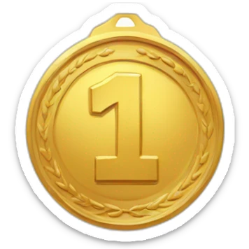 Gold 1st place medal sticker