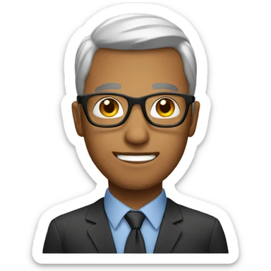 a man uses glasses sticker