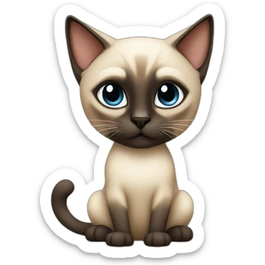 siamese cat playing sticker