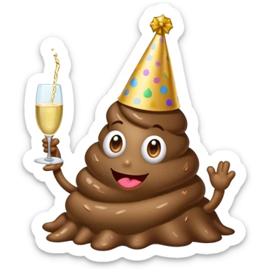 Caca qui fait la fête  sticker