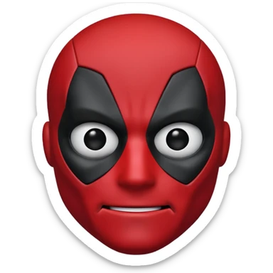create a deadpool face emoji without body sticker