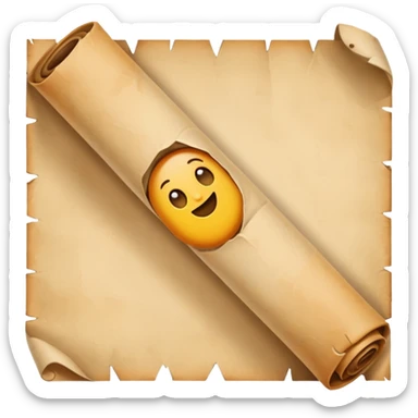 a poster, rolled up, like a old map sticker