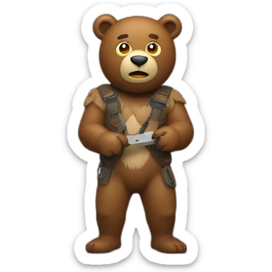 editing video software with bear man sticker
