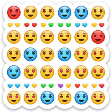 crate me a lot fo different and crazy emojis with no significance please sticker