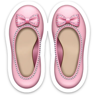pink rhinestone ballerina slippers sticker