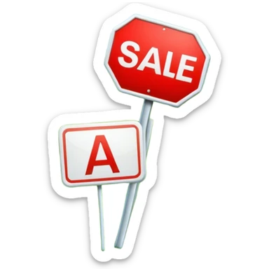 For Sale Sign in front lawn sticker