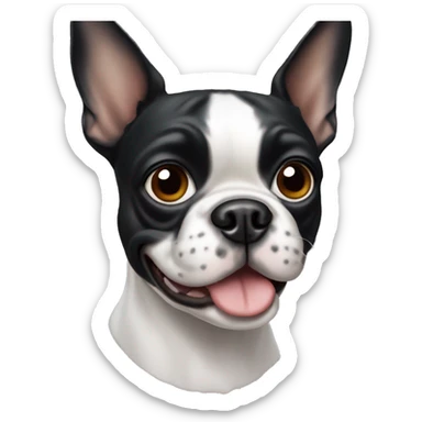 A Boston terrier dog  sticker