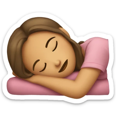 sleeping girl sticker
