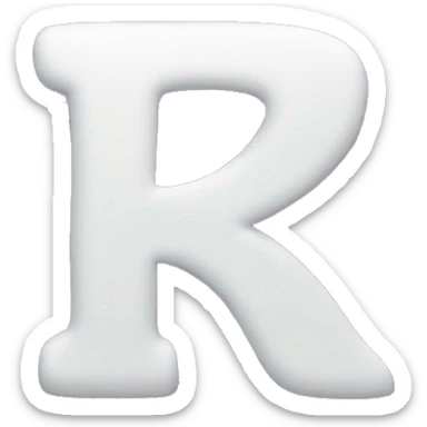 the capital letter R with heavy asterisk at the right of it sticker