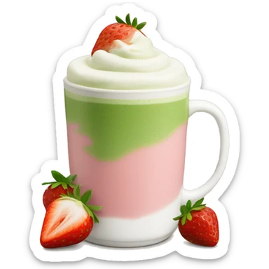 Strawberry Matcha Latte  sticker