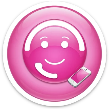 pink phone contacts bubble sticker