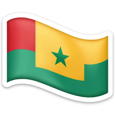 senegal flga, ios style sticker