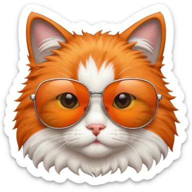 Cat with sunglasses sticker