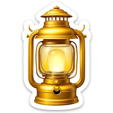 glowing bright lantern with light surrounding it sticker