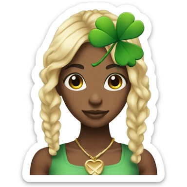 Idol with clover sticker