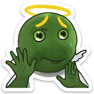 ￼ prayer, hands with sparkles and an angel halo sticker