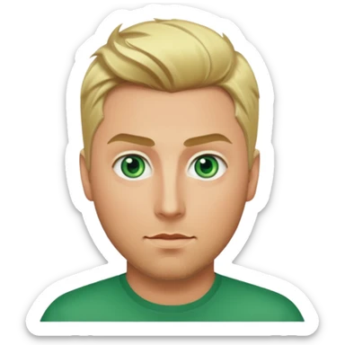 Lance Bass green eyes, blonde hair sticker