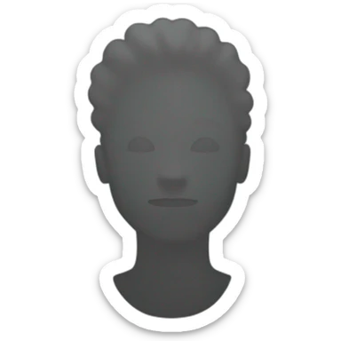 black silhouette sticker