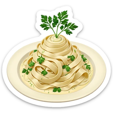white creamy saucy fettuccine  sticker