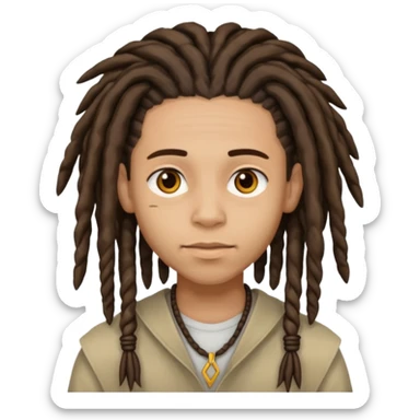 Lightskin Animoji with dreads  sticker
