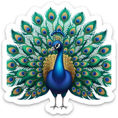 Peacock sticker
