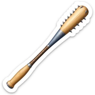 Baseball bat with big spikes sticker
