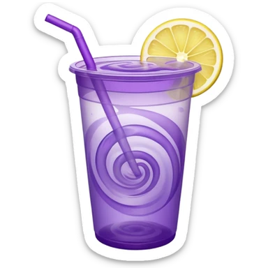 piurple lemonade in a plastic cup sticker
