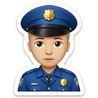 Policia triste sticker